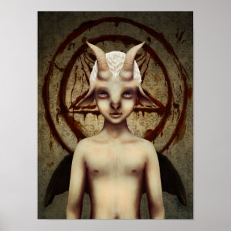 PETIT BAPHOMET Lowbrow Art Poster