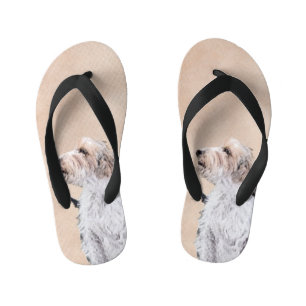 Petit Basset Griffon Vendéen Painting - Dog Art Kinder Teenslippers