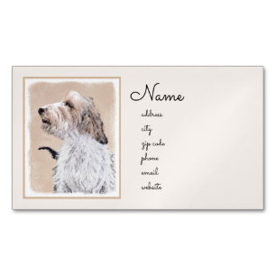 Petit Basset Griffon Vendéen Painting - Dog Art Magnetisch Visitekaartje
