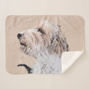 Petit Basset Griffon Vendéen Painting - Dog Art Sherpa Deken