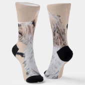 Petit Basset Griffon Vendéen Painting - Dog Art Sokken (Gebogen)