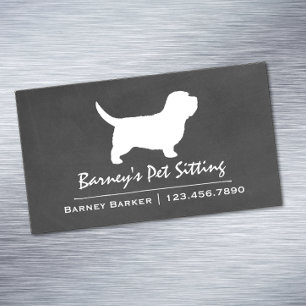 Petit Basset Griffon Vendeen PBGV Dog Silhouette Magnetisch Visitekaartje