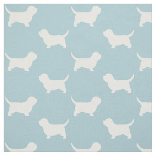 Petit Basset Griffon Vendeen PBGV Dog Silhouettes Stof