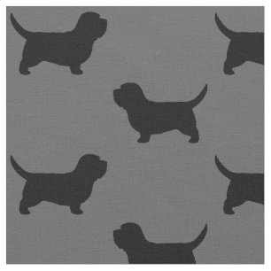 Petit Basset Griffon Vendeen PBGV Silhouettes Stof
