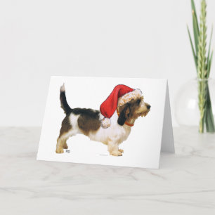 Petit Basset Griffon Vendeen Santa's Helper Feestdagen Kaart