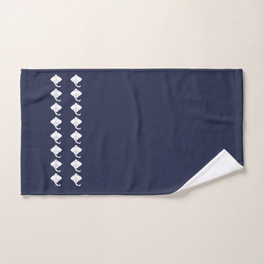Petit bateau à voile Bain Océan Bleu & blanc (Serviette à main)
