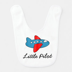 Petit bavoir pilote de bébé avec l'avion de jouet