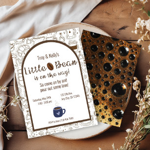 Petit Bean Café Thème Baby shower Invitation