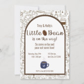 Petit Bean Café Thème Baby shower Invitation (Devant)