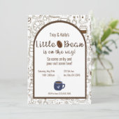 Petit Bean Café Thème Baby shower Invitation (Debout devant)