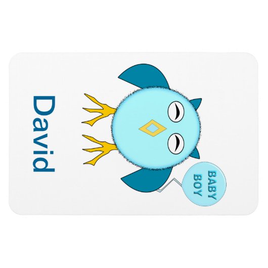 Petit Bébé Bleu Petit Chou Magnet (Horizontal)