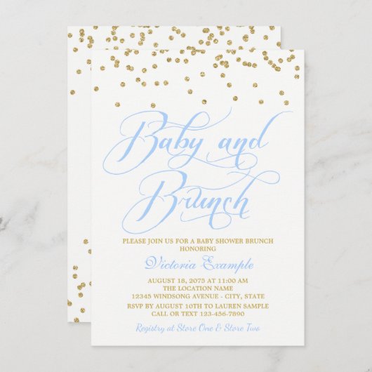Petit bébé Brunch Baby Douche Invitations (Devant / Derrière)