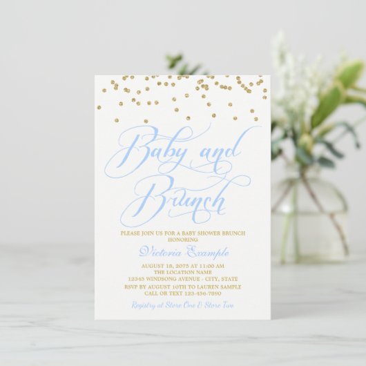 Petit bébé Brunch Baby Douche Invitations (Debout devant)