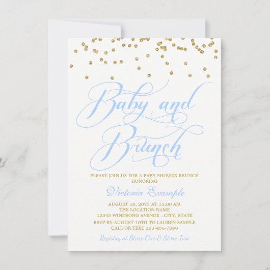 Petit bébé Brunch Baby Douche Invitations (Devant)