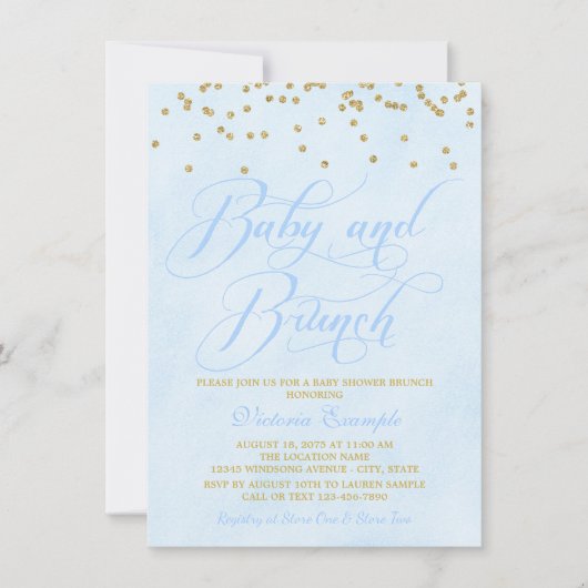 Petit bébé Brunch Baby Douche Invitations (Devant)