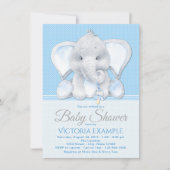 Petit bébé éléphant bébé douche Invitations (Devant)