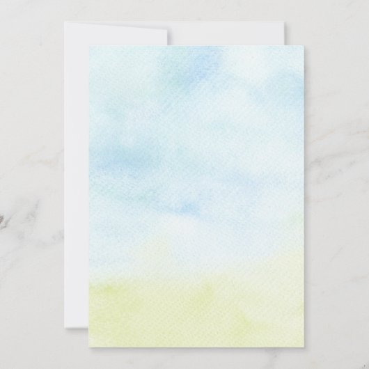 Petit bébé éléphant bébé douche Invitations (Dos)