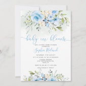 Petit bébé en fleurs baby shower invitation (Devant)