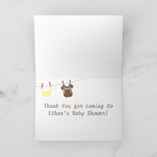 Petit bébé Gentleman Boy Douche Merci (Intérieur)