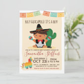 Petit bébé Mariachi Baby shower Invitation (Debout devant)