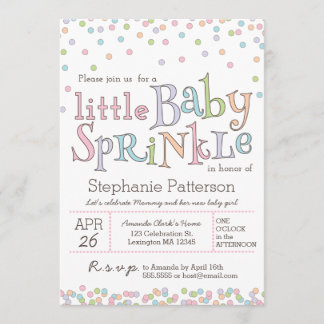 Petit Bébé Saupoudrer Confetti Douche Invitation