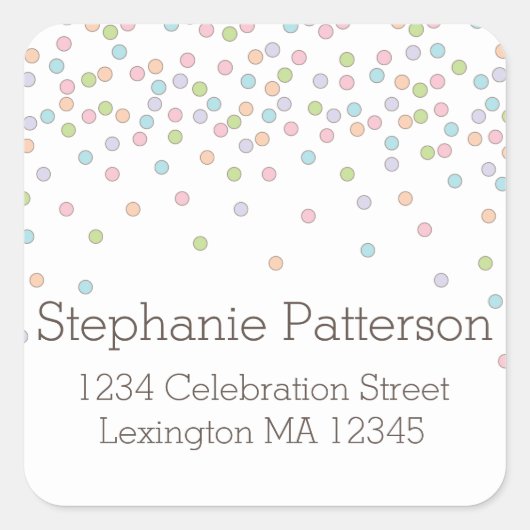 Petit Bébé Sprinkle Confetti Étiquette de adresse  (Devant)