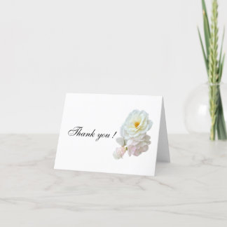 Petit blanc, 4 po x 5,6 po plié Carte de remerciem
