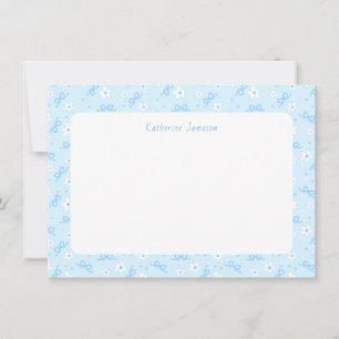 Petit Blau Whimsical Strikjes Madelief Monogram Br Bedankkaart
