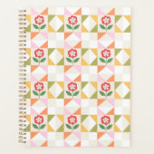 Petit bloc de quilt fleur rouge (Devant)