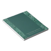 Petit bloc-notes de bureau en marbre vert (Incliné)