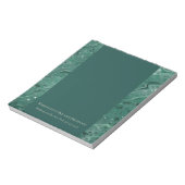 Petit bloc-notes de bureau en marbre vert (Tourné)