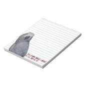 Petit Bloc-notes en gris d'Afrique (Tourné)