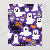 Petit boo baby shower Halloween invitation modèle (Dos)