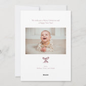 Petit  Bow Carte photo de vacances (Dos)