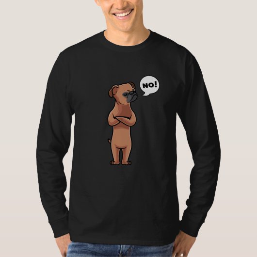 Petit Brabancon Stubborn Dog T-shirt (Voorkant)