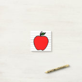 Petit cadeau de notes post-it de l'école Apple pou (Sur un bureau)
