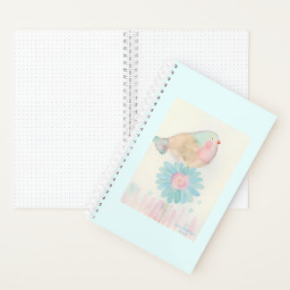 Petit cahier de bullet journal à motif d'oiseau