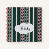 Petit cahier de croquis avec art floral (Devant)