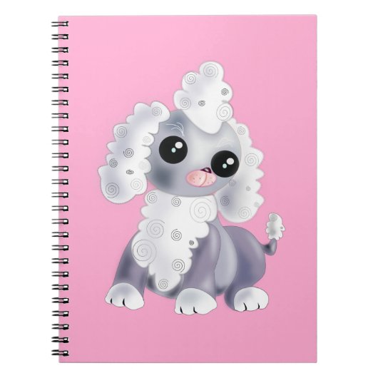 Petit Cahier Rose Chiot - Vos Couleurs - Texte (Devant)