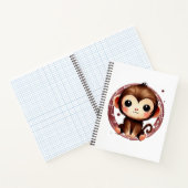 Petit cahier spirale singe (Intérieur)