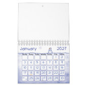Petit Calendrier Blanc Bleu Pour Les Vacances Enfa (Jan 2027)