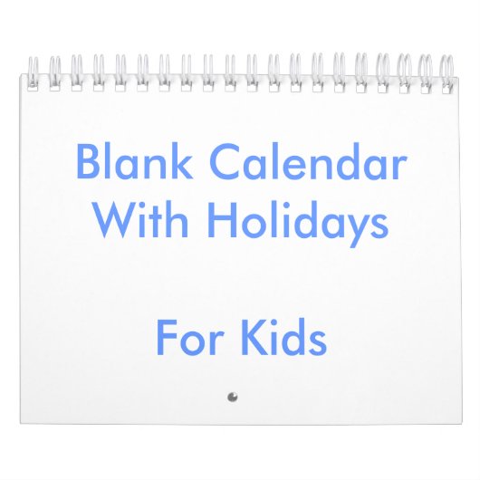 Petit Calendrier Blanc Bleu Pour Les Vacances Enfa (Protection)