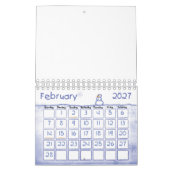Petit Calendrier Blanc Bleu Pour Les Vacances Enfa (Feb 2027)