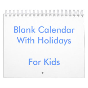 Petit Calendrier Blanc Bleu Pour Les Vacances Enfa