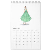 Petit Calendrier d'une page, blanc (Mar 2027)