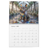 Petit calendrier en verre de chien (Jan 2027)