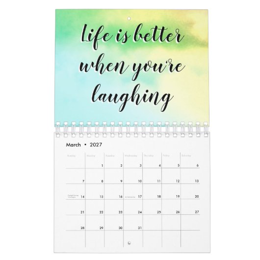 Petit calendrier sur une seule page, calendrier po (Mar 2027)