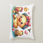Petit canard jaune bébé Coussin d'accent (Devant(Vertical))