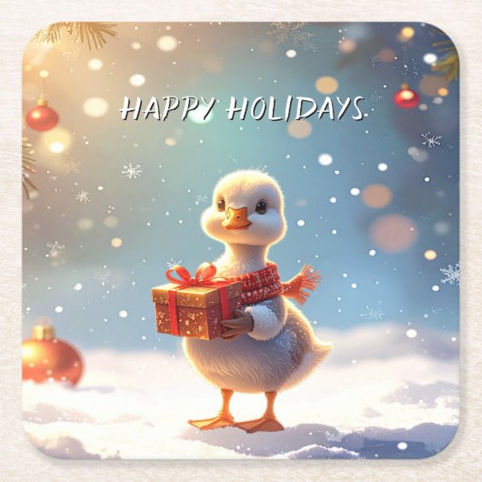 Petit Canard Vacances Sous-Verre en Papier (Devant)