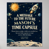 Petit capitaine espace anniversaire affiche capsul (Devant)
